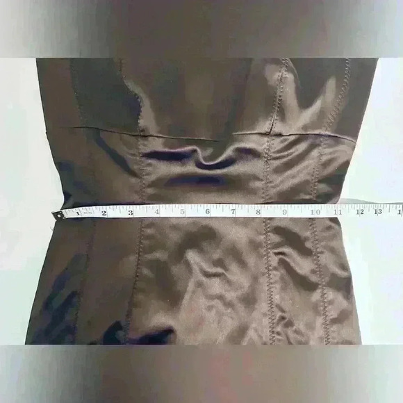 Bebe Vintage Y2K Strapless Cocktail Dress, Chocolate Brown, Size Small - Picture 10 of 16